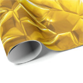 Papier Cadeau feuille d'or abstraite (Coin rond)