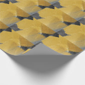Papier Cadeau Feuille d'or, conception noire abstraite (Coin)