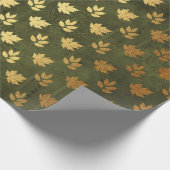 Papier Cadeau Feuille d'or de Thanksgiving (Coin)