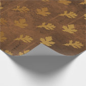 Papier Cadeau Feuille d'or de Thanksgiving (Coin)