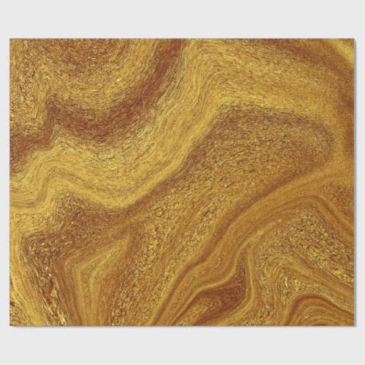 Papier Cadeau Feuille d'or moderne (Plat)