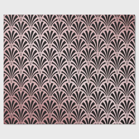 Papier Cadeau Feuille d'or rose de Faux sur l'art déco fascinant (Plat)