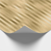 Papier Cadeau Feuille dorée rayée (Coin)