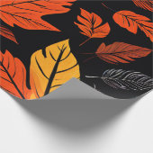 Papier Cadeau Feuille en chute : Conception classique d'automne (Coin)