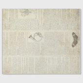 Papier Cadeau Feuille française 30" du dictionnaire 60lb (Plat)