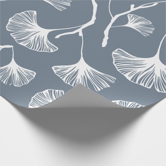 Papier Cadeau Feuille Ginkgo biloba motif transparent (Coin)
