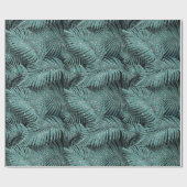 Papier Cadeau Feuille Motif Sparkling Palm ID Turquoise831 (Plat)