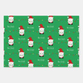 Papier Cadeau Feuille plat père Noël Gnome Wrapper Paper Set de (Devant)