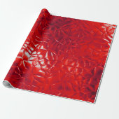 Papier Cadeau feuille rouge abstraite (Déroulé)