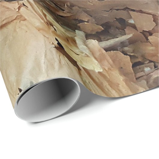 Papier Cadeau Feuille sec de tabac (Coin rond)