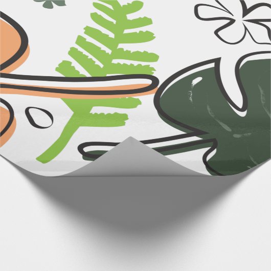 Papier Cadeau feuille tropical (Coin)