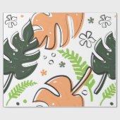 Papier Cadeau feuille tropical (Plat)