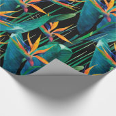 Papier Cadeau Feuille tropical de Schefflera imitant des fleurs (Coin)
