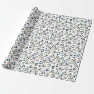 Papier Cadeau Feuille tropicale colorée, motif moderne.
