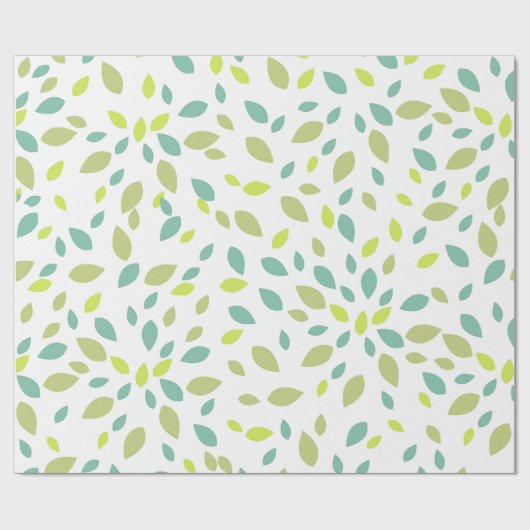 Papier Cadeau Feuille (vert) (Plat)