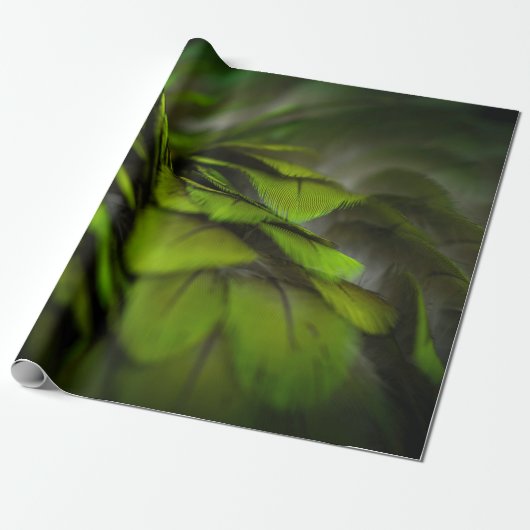 Papier Cadeau Feuille verte (Déroulé)