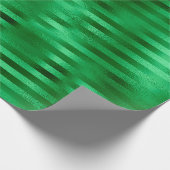 Papier Cadeau Feuille verte rayée (Coin)