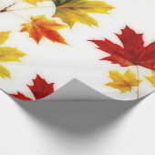 Papier Cadeau feuille vintage d'érable (Coin)
