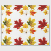 Papier Cadeau feuille vintage d'érable (Plat)