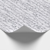 Papier Cadeau Feuille Vintage manuscrite en blanc (Coin)