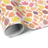Papier Cadeau feuilles (Coin rond)