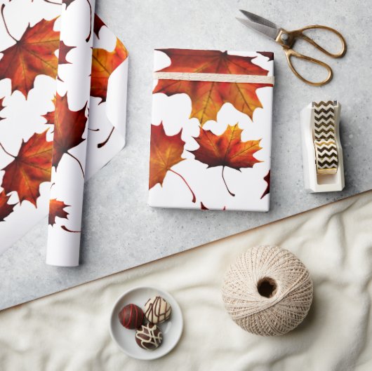 Papier Cadeau Feuilles à l'automne (Artisanat)