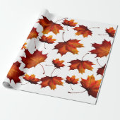 Papier Cadeau Feuilles à l'automne (Déroulé)