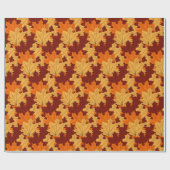 Papier Cadeau Feuilles automnales (Plat)