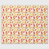 Papier Cadeau Feuilles automnales Motif transparent (Plat)