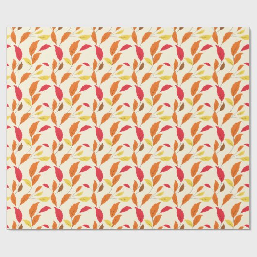 Papier Cadeau Feuilles automnales Motif transparent (Plat)