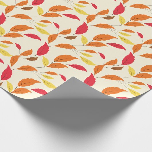 Papier Cadeau Feuilles automnales Motif transparent (Coin)