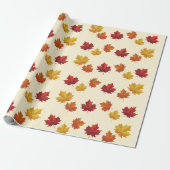 Papier Cadeau Feuilles automnales Vendanges automnales Halloween (Déroulé)
