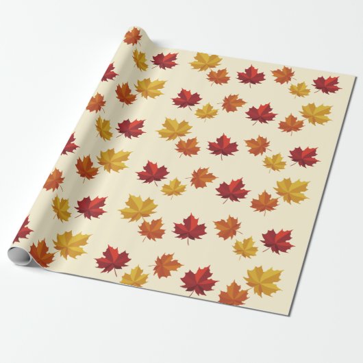 Papier Cadeau Feuilles automnales Vendanges automnales Halloween (Déroulé)