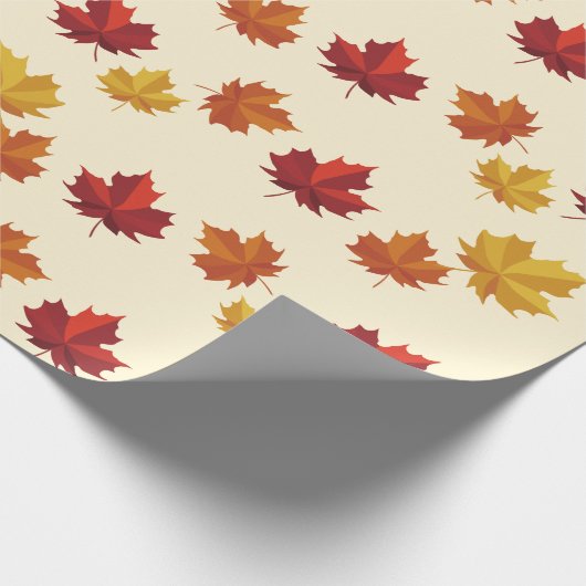 Papier Cadeau Feuilles automnales Vendanges automnales Halloween (Coin)