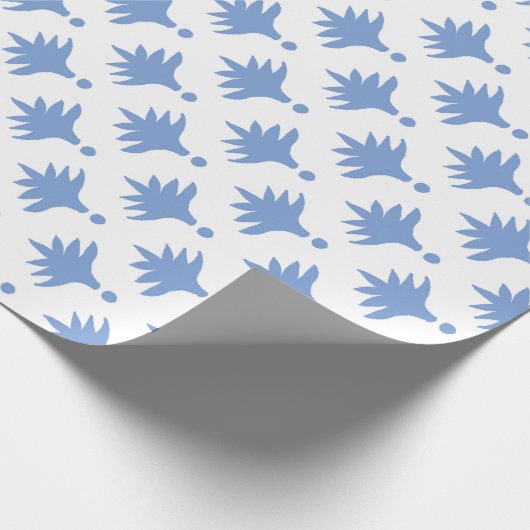 Papier Cadeau Feuilles bleues (Coin)