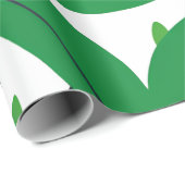 Papier Cadeau Feuilles botaniques vertes (Coin rond)