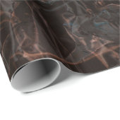 Papier Cadeau feuilles Brown séchés au sol (Coin rond)