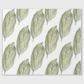 Papier Cadeau Feuilles cou  (Plat)