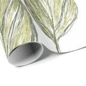 Papier Cadeau Feuilles cou  (Coin rond)