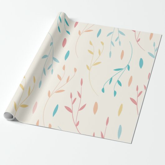 Papier Cadeau feuilles d'arbre (Déroulé)