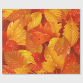 Papier Cadeau Feuilles d'automne (Plat)