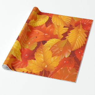 Papier Cadeau Feuilles d'automne