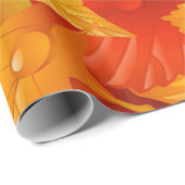 Papier Cadeau Feuilles d'automne (Coin rond)