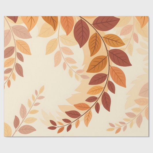 Papier Cadeau Feuilles d'automne (Plat)