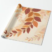Papier Cadeau Feuilles d'automne (Déroulé)