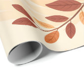 Papier Cadeau Feuilles d'automne (Coin rond)