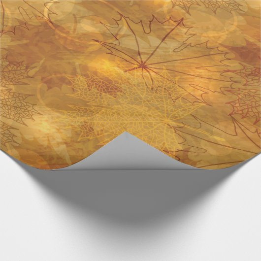 Papier Cadeau Feuilles d'automne (Coin)
