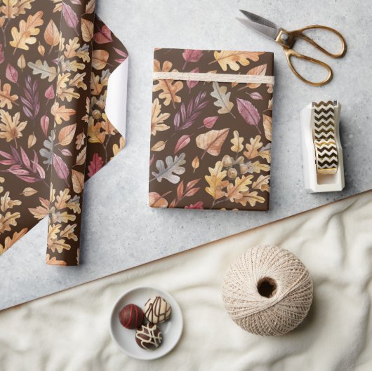 Papier Cadeau Feuilles d'automne (Artisanat)