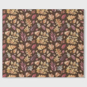 Papier Cadeau Feuilles d'automne (Plat)