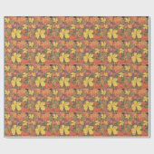 Papier Cadeau Feuilles d'automne (Plat)